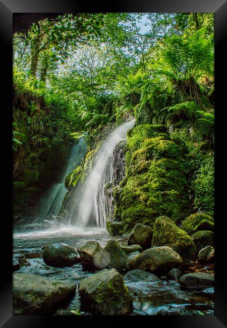 Vanford falls Dartmoor Framed Print by Images of Devon