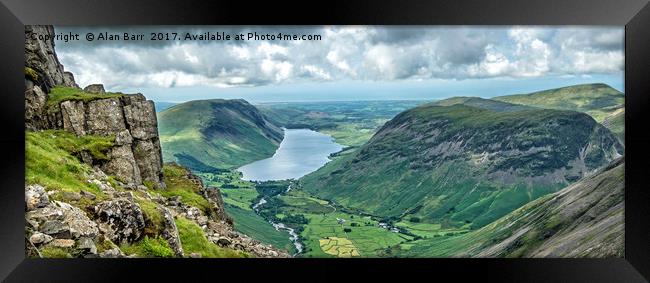 Wast Water from Great Gable Framed Print by Alan Barr