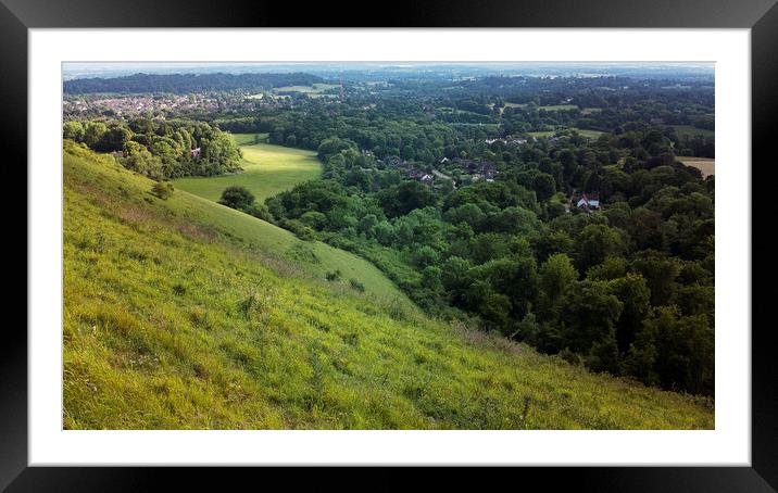 Reigate hill, south downs Framed Mounted Print by Dean Messenger