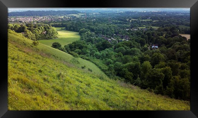 Reigate hill, south downs Framed Print by Dean Messenger