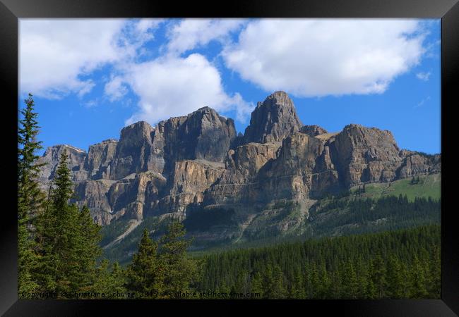 Castle Mountain - Bow Valley Parkway Framed Print by Christiane Schulze