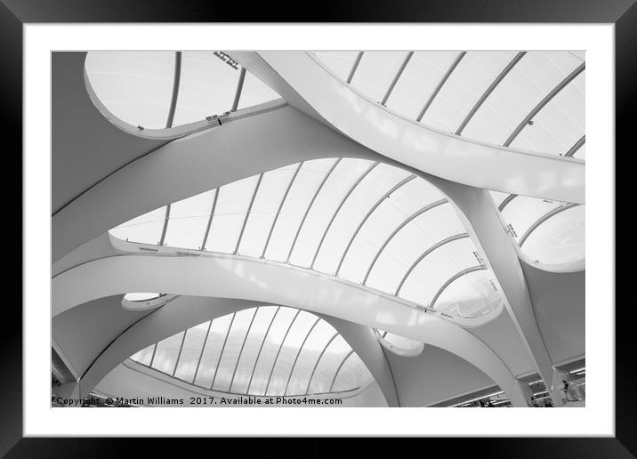 Grand Central Station Roof, Birmingham Framed Mounted Print by Martin Williams