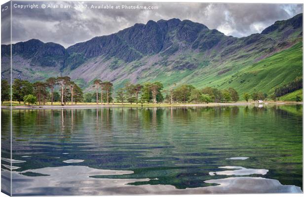 Buttermere Lake Reflections Canvas Print by Alan Barr
