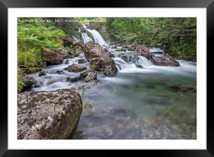 Ritson's Force Waterfall Framed Mounted Print by Alan Barr