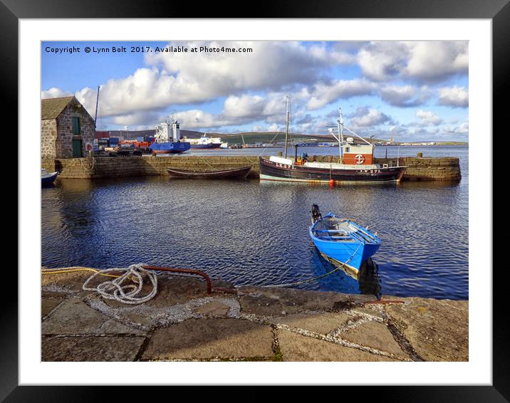 Shetland Boats Framed Mounted Print by Lynn Bolt