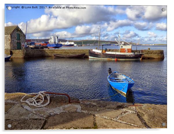 Shetland Boats Acrylic by Lynn Bolt
