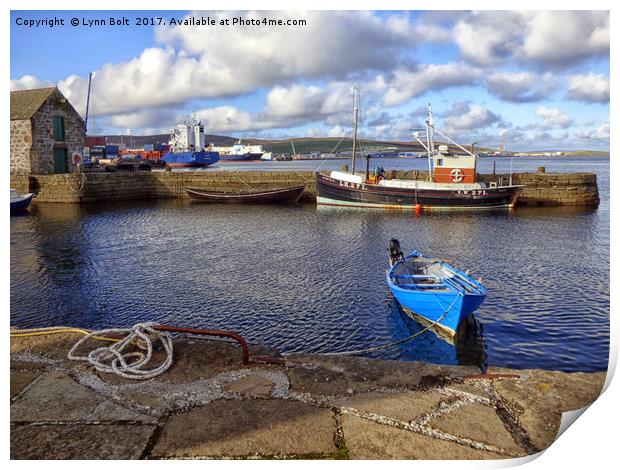 Shetland Boats Print by Lynn Bolt