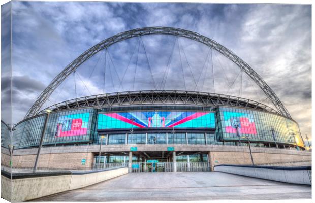 Wembley Stadium Wembley Way Canvas Print by David Pyatt