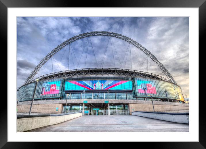Wembley Stadium Wembley Way Framed Mounted Print by David Pyatt
