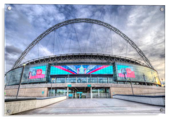 Wembley Stadium Wembley Way Acrylic by David Pyatt