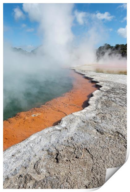 Champagne Pool, Rotorura Print by Janette Hill