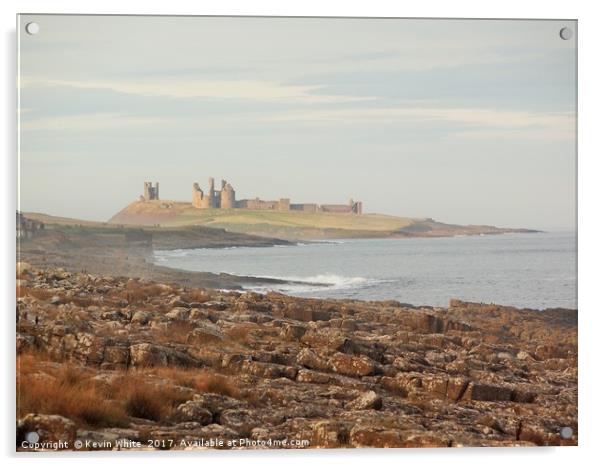 Dunstanburgh Castle Acrylic by Kevin White
