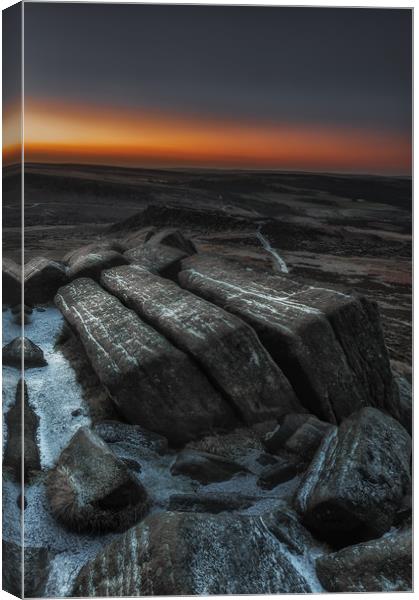 Higger Tor to Carl Wark Canvas Print by Paul Andrews