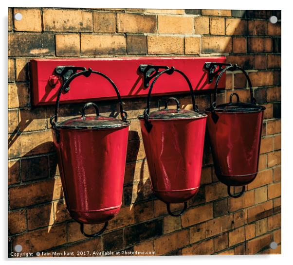 Fire Buckets Ready Acrylic by Iain Merchant