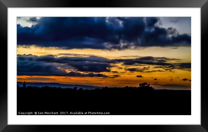 Misty Sunrise over Leicestershire Framed Mounted Print by Iain Merchant