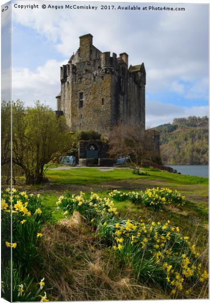 Spring at Eilean Donan Castle Canvas Print by Angus McComiskey
