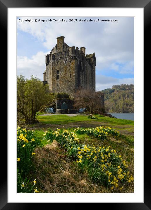 Spring at Eilean Donan Castle Framed Mounted Print by Angus McComiskey