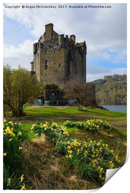 Spring at Eilean Donan Castle Print by Angus McComiskey