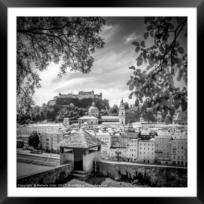 SALZBURG Gorgeous Old Town with Citywall Framed Mounted Print by Melanie Viola