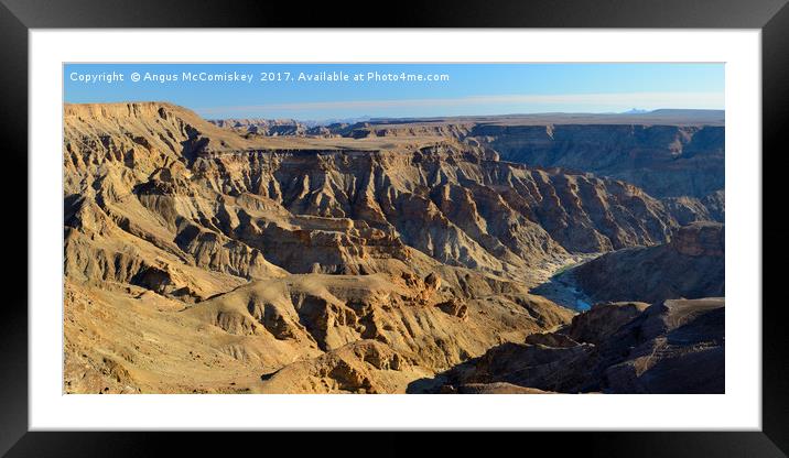 Fish River Canyon, Namibia Framed Mounted Print by Angus McComiskey