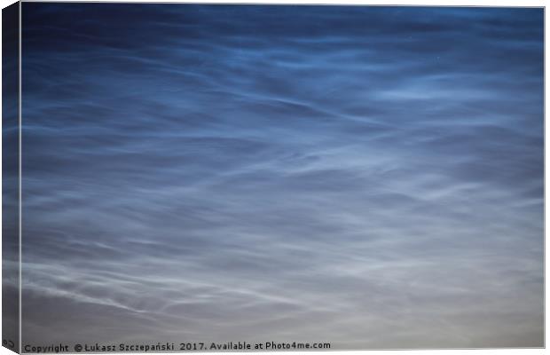 Noctilucent cloud (NLC, night clouds) Canvas Print by Łukasz Szczepański