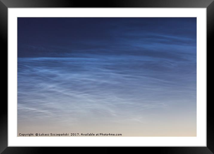 Noctilucent cloud (NLC, night clouds) Framed Mounted Print by Łukasz Szczepański