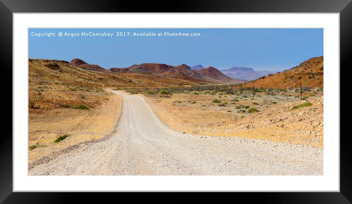 Road to Damaraland, Namibia Framed Mounted Print by Angus McComiskey