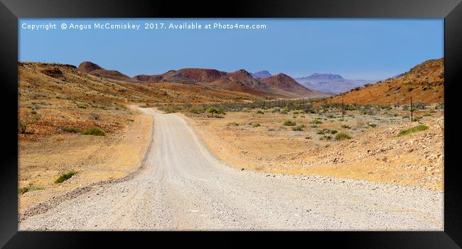 Road to Damaraland, Namibia Framed Print by Angus McComiskey