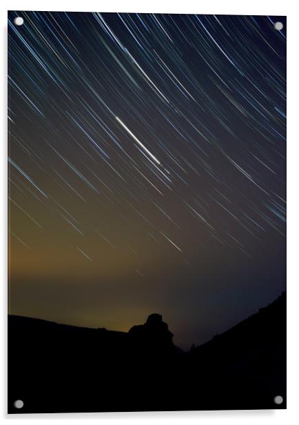Valley of Rocks Star Trails Acrylic by graham young