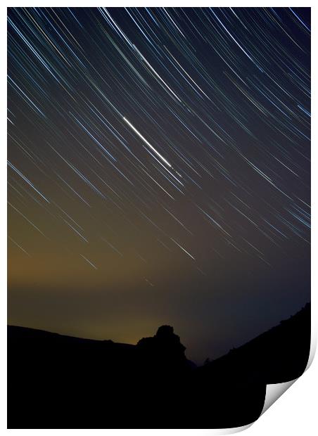 Valley of Rocks Star Trails Print by graham young