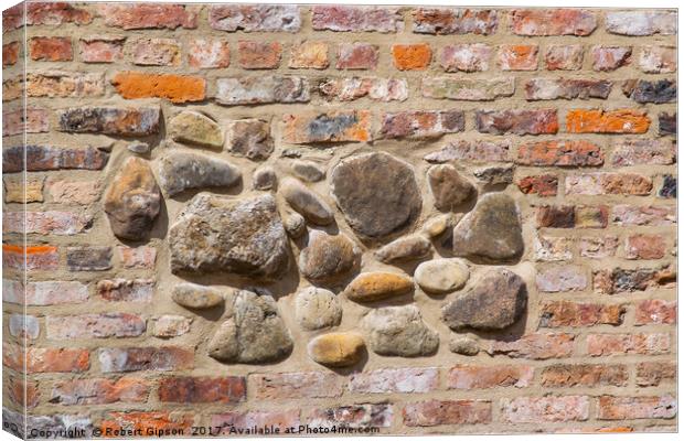Brick and stone wall texture Canvas Print by Robert Gipson
