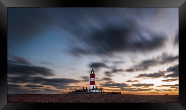 Happisburgh lighthouse in Norfolk Framed Print by Gary Pearson