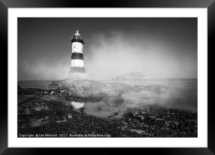 Penmon Lighthouse Framed Mounted Print by Ian Mitchell