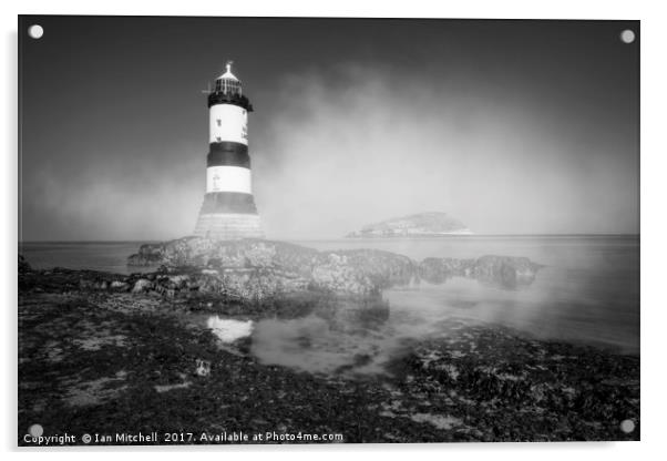 Penmon Lighthouse Acrylic by Ian Mitchell