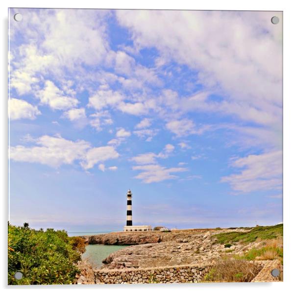 Minorca Lighthouse  Acrylic by Louise Godwin