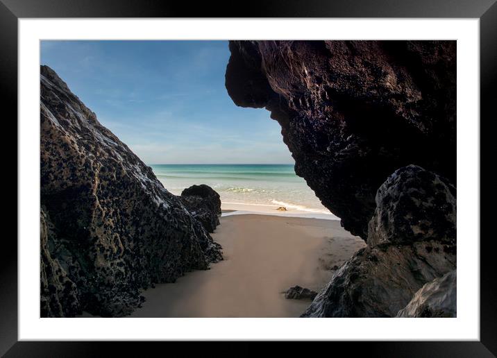 Chapel Porth north cornwall coast  Framed Mounted Print by Eddie John