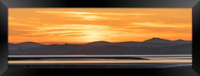Sunset across Morecambe Bay Framed Print by Keith Douglas