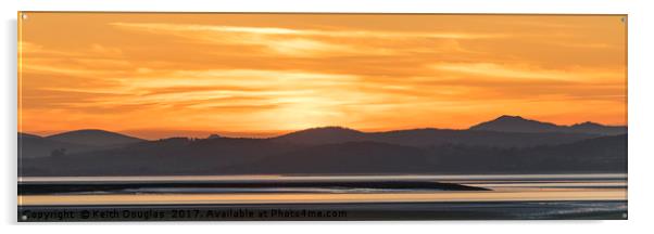 Sunset across Morecambe Bay Acrylic by Keith Douglas