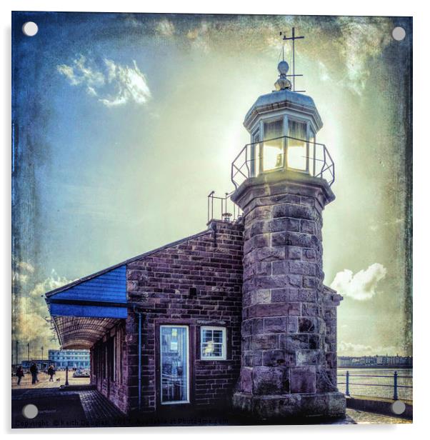 Morecambe Bay Lighthouse Acrylic by Keith Douglas