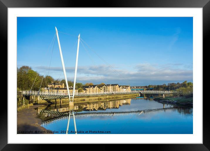 The Millennium Bridge in Lancaster Framed Mounted Print by Keith Douglas
