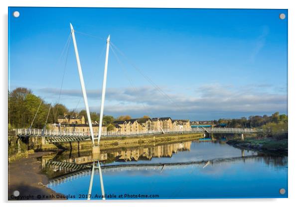 The Millennium Bridge in Lancaster Acrylic by Keith Douglas