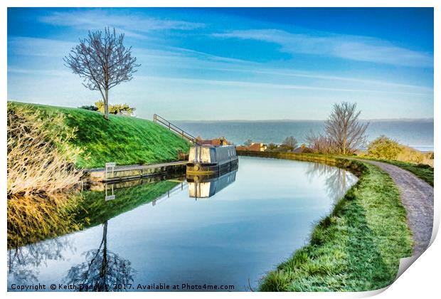 Serene Reflections of Lancaster Canal Print by Keith Douglas