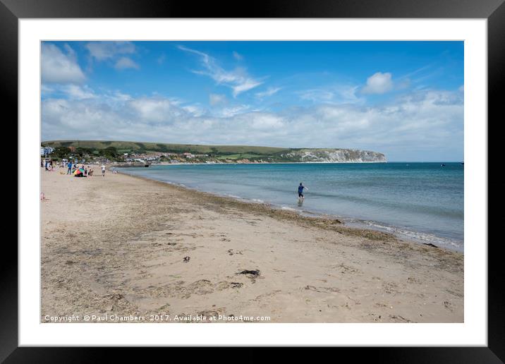 Swanage Beach Framed Mounted Print by Paul Chambers