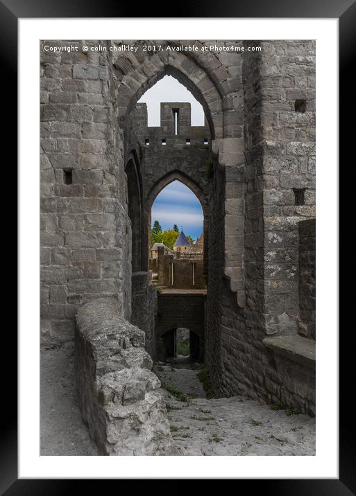 Enchanting Carcassonne Portals Framed Mounted Print by colin chalkley