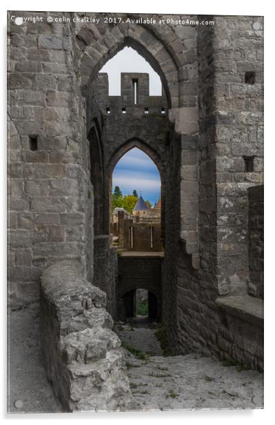 Enchanting Carcassonne Portals Acrylic by colin chalkley