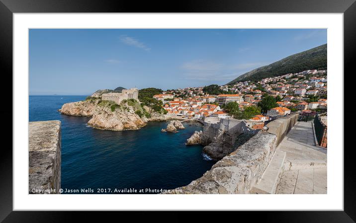 Fort Lovrijenac seen from the city walls Framed Mounted Print by Jason Wells