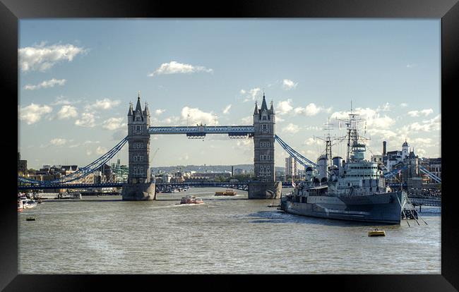 Tower Bridge and HMS Belfast 3 Framed Print by Chris Day