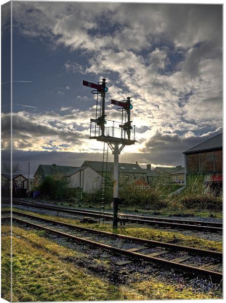 Semaphore Signal silhouette Canvas Print by Colin irwin