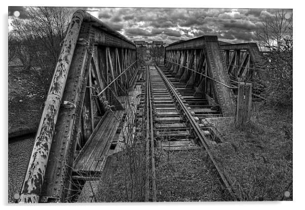Bridge over Bridgewater Noir Acrylic by Colin irwin