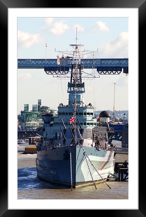 HMS Belfast 6 Framed Mounted Print by Chris Day